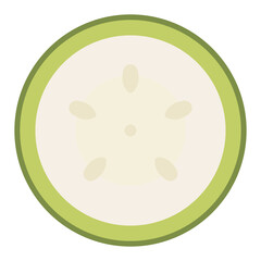 Zucchini sliced vector. Zucchini sliced on PNG.