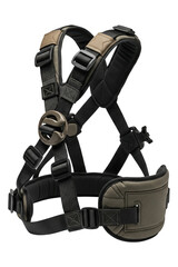 Full-body safety harness for fall protection in construction isolated with transparent background