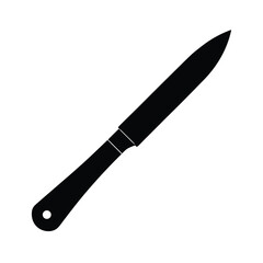 Fototapeta premium Minimalist Sharp Knife Blade Silhouette as a Graphic Icon for Design Projects