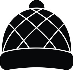 Winter Hat Vector (Diamond Pattern)