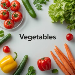 vegetables on a white background