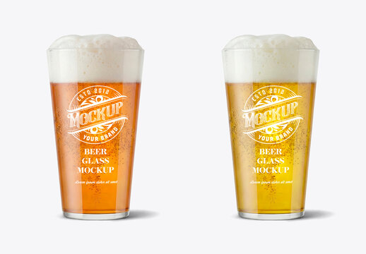 Pint Beer Glass Mockup