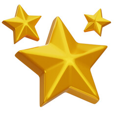 star 3d gold illustration