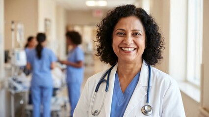 Portrait of smiling woman Doctor 