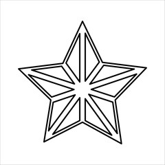 Simple star icon. Rating star. Review star. Vector