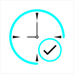 Time saver icon. Time saver clock and circle symbol, template for graphic and web design collection, logo, vector illustration.