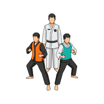 Martial Arts Training Session with Instructor and Students.