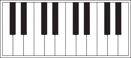 piano keys vector illustration