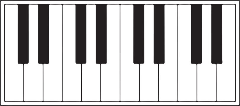 piano keys vector illustration
