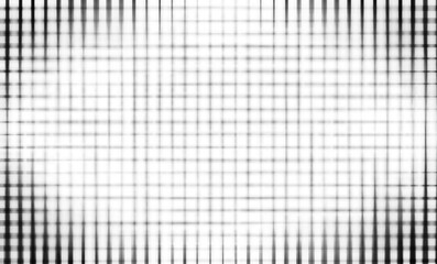 白や黒や灰のモノクロの配色でタイルのようなかすれやぼかし、グラデーション効果もあるグリッド状の柄の模様でデザインしたフレーム、背景、壁紙、テクスチャ