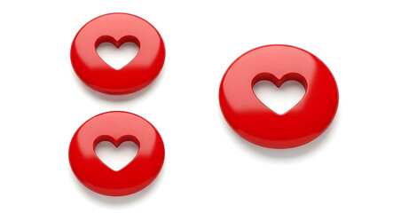 Red heart in a speech bubble white love