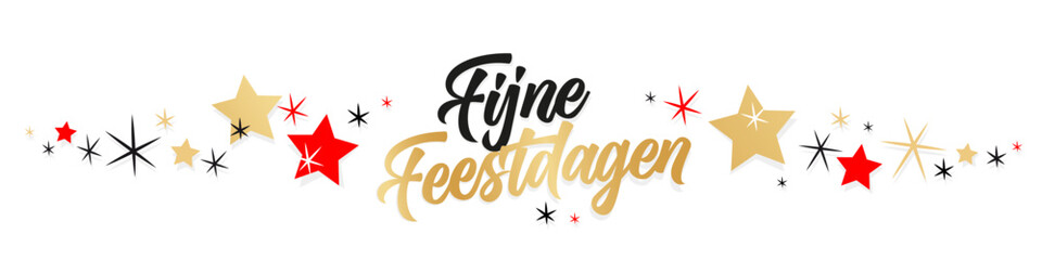 Naklejka na ściany i meble Fijne feestdagen, Happy holidays in Dutch 