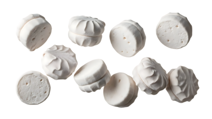 Collection of white bath bombs