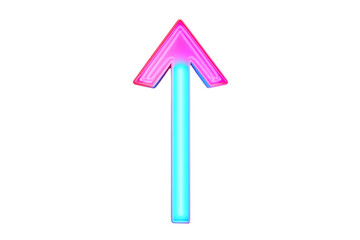 Colorful arrow icon with pink and blue gradient