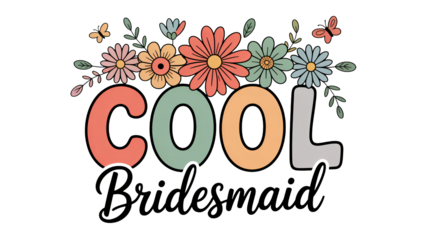 Stay cool with this trendy floral design featuring bright blooms and happy butterflies, perfect for summer vibes and positive messages on dark backgrounds