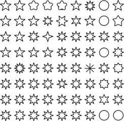 Small Sparkle and Burst Icons Set