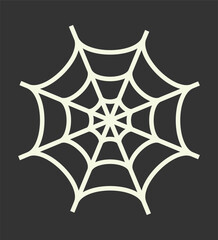Spiderweb inspired geometric web pattern with radial curved lines in symmetrical abstract design