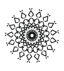 Intricate mandala star pattern with layered geometric elements and symmetrical decorative detail