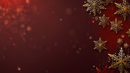 Modern Luxury Christmas Card in Red and Gold &ndash; Festive Premium Holiday Art