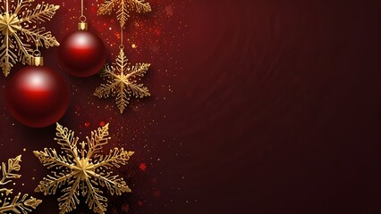 Modern Luxury Christmas Card in Red and Gold &ndash; Festive Premium Holiday Art