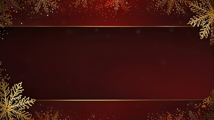 Modern Luxury Christmas Card in Red and Gold &ndash; Festive Premium Holiday Art