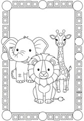 Cute Animal in Nature Coloring Page for Kids
Wildlife Adorable [Subject] cartoon character standing in a forest or mountain landscape. Easy coloring page for children with clear, bold lines.