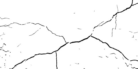 High-contrast cracked texture on a white background, featuring distressed lines and natural fracture patterns. Perfect for backgrounds, overlays, grunge design, and abstract artistic projects.