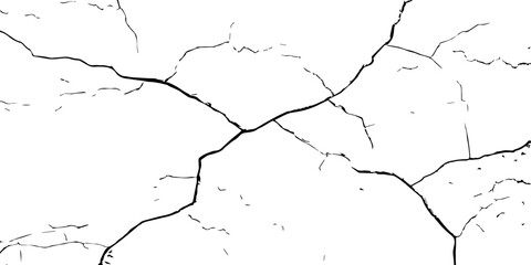 High-contrast cracked texture on a white background, featuring distressed lines and natural fracture patterns. Perfect for backgrounds, overlays, grunge design, and abstract artistic projects.