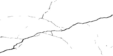 High-contrast cracked texture on a white background, featuring distressed lines and natural fracture patterns. Perfect for backgrounds, overlays, grunge design, and abstract artistic projects.