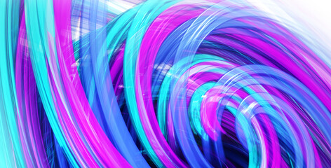 Glossy, shiny swirl abstract background with smooth curves and flowing motion, featuring minimalistic design 3D Rendering 