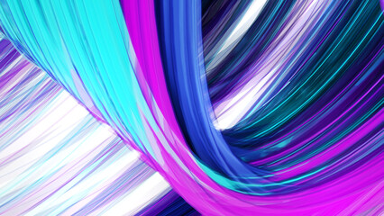 Glossy, shiny swirl abstract background with smooth curves and flowing motion, featuring minimalistic design 3D Rendering 