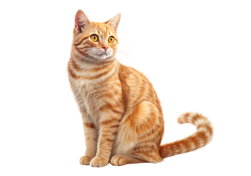 Isolated cat on a Transparent Background. - Powered by Adobe