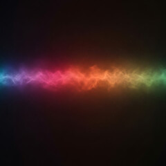 Naklejka premium Vibrant rainbow colored smoke on dark background with stars