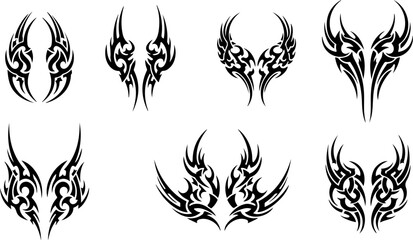 Tribal Flame Symbol Tattoo Bundle