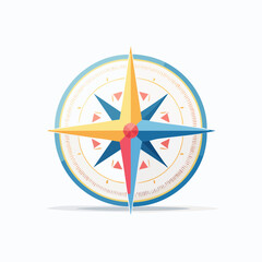 compass on a white background
