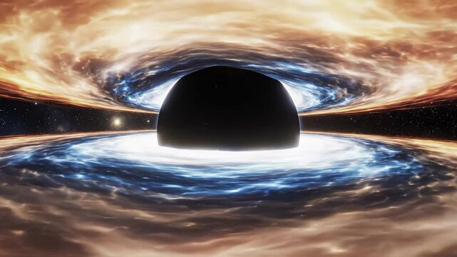 Simulated Black Hole Warping Space and Time, Light Bending