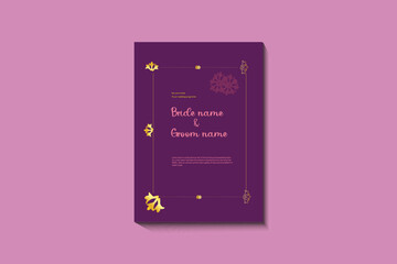 Wedding programme template design cover