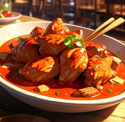 roasted chicken wings.