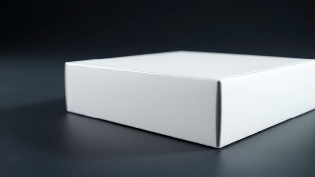 Opening Plain White Box Against Dark Background