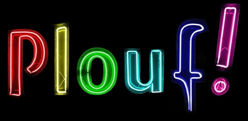 Plouf! n&eacute;ons multicolores