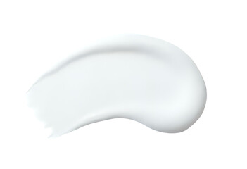 White foaming cleanser texture shape isolated for skincare product design.
