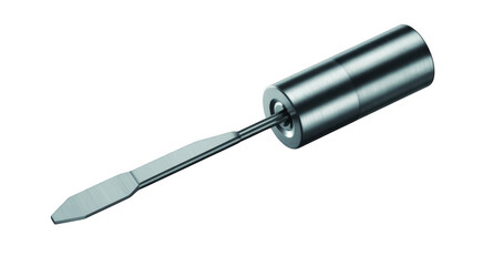 Metal tool with pointed end isolated on a transparent background screwdriver