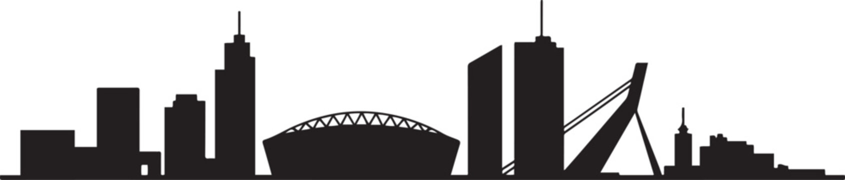 Eindhoven Skyline Silhouette. design Vector black silhouette