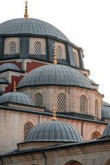 Mosque Domes with Gold Finials and Gray Roofs isolated on a transparent background
