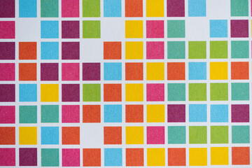 Colorful Pixelated Mosaic Squares Seamless Pattern Background, Bright Multi-Color Block Pattern, Retro 8-Bit or Computer Theme