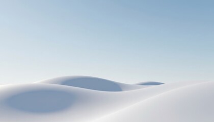 White Sand Dune Background With Soft Minimal Desert Landscape