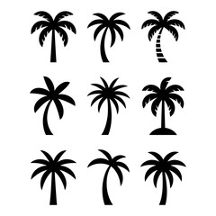 Fototapeta premium set of palm trees