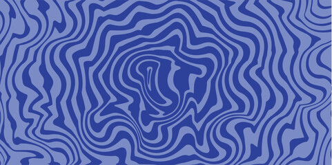 Deep Blue And Lighter Blue Abstract Background With Organic Wavy Lines And Swirling Distorted Patterns