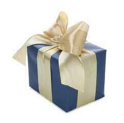 One beautiful gift box isolated on white