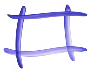 Purple brush stroke frame isolated on a transparent background border